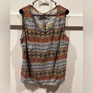 Roz & Ali Brown Tank Top Blouse